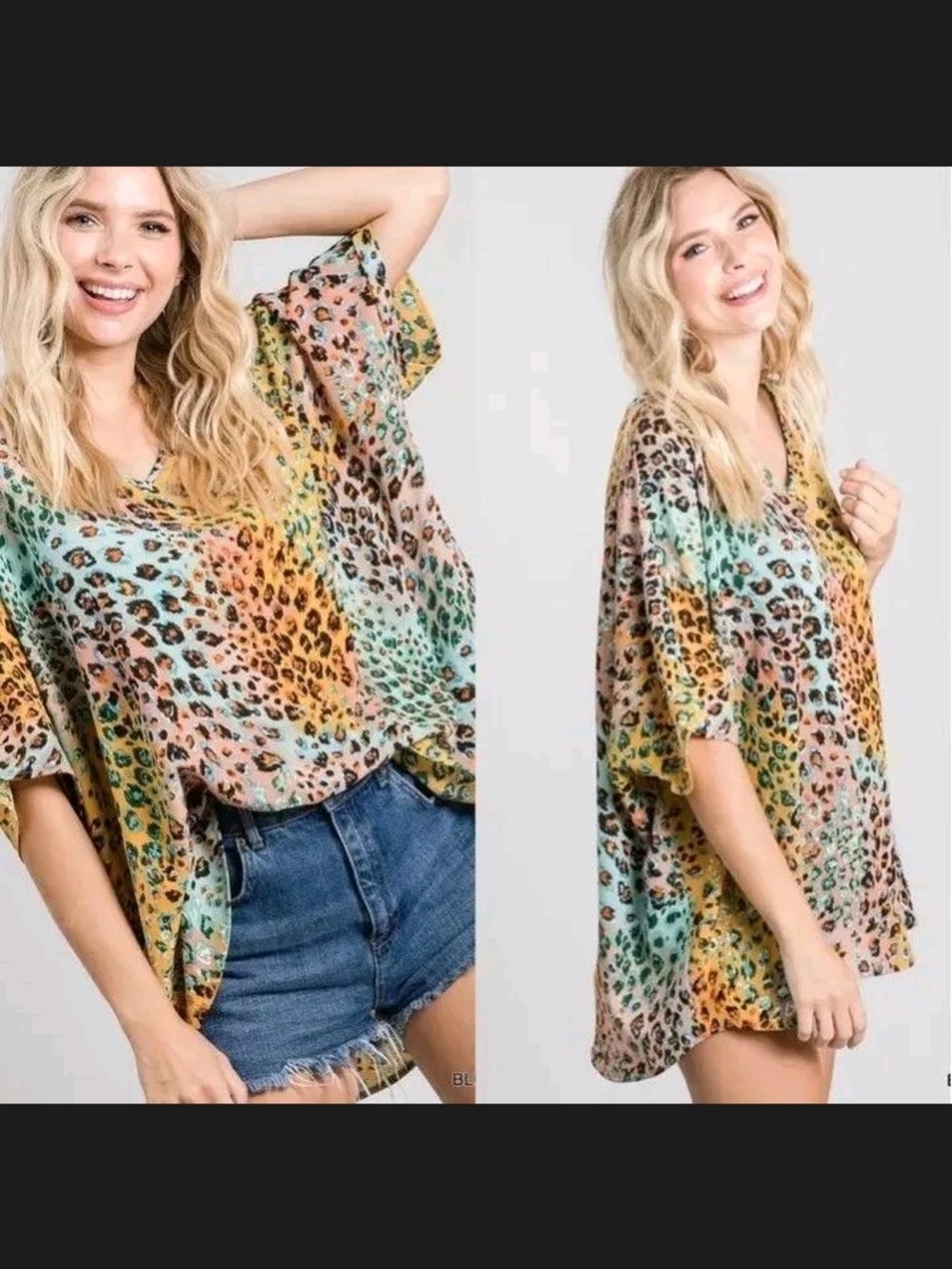 Jodifl Leopard Print V-Neck Top
